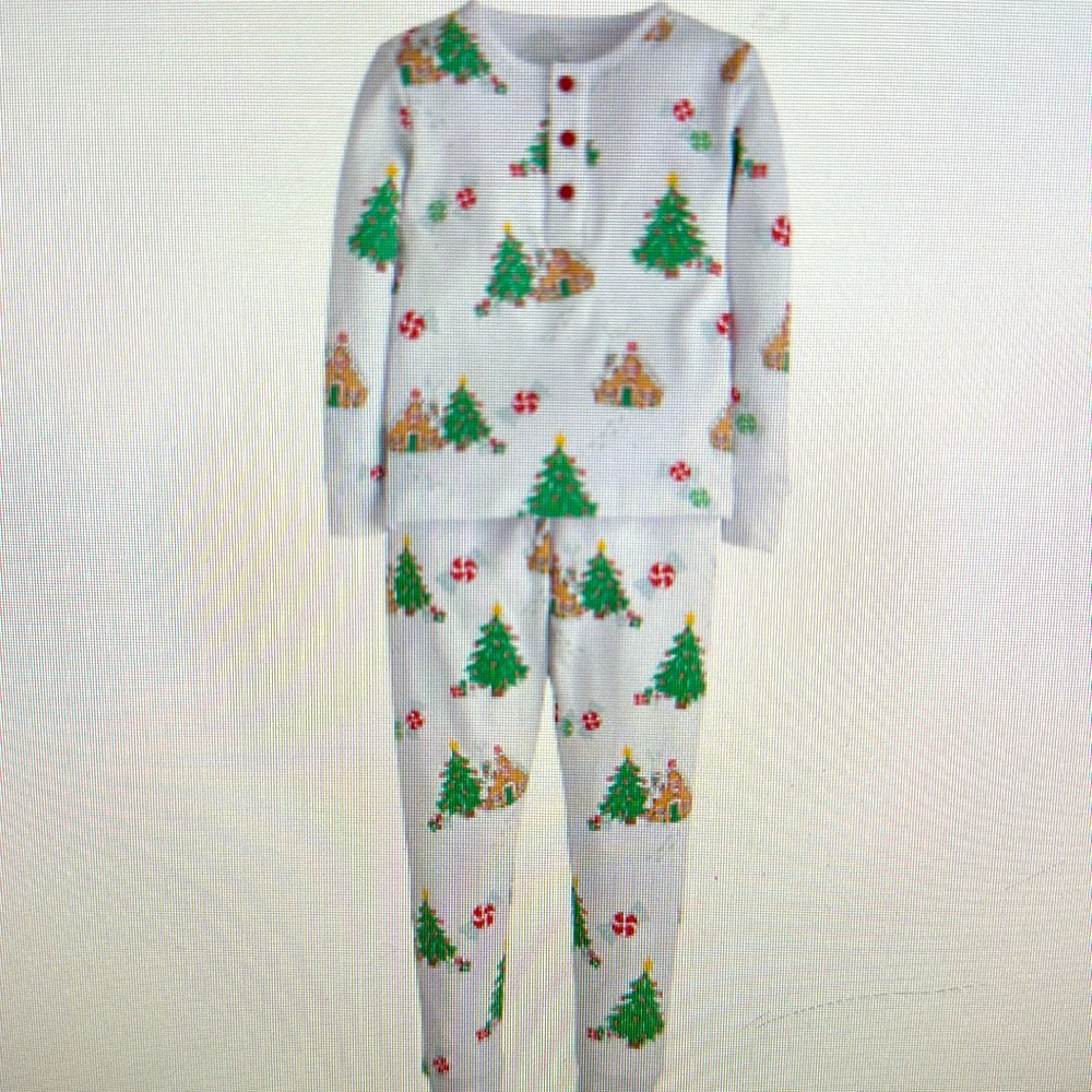 Little English Christmas Gingerbread Pajamas size 7